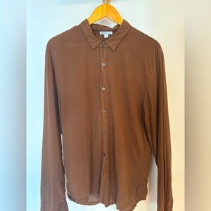James Perse Garment Dyed Standard Shirt, Brown